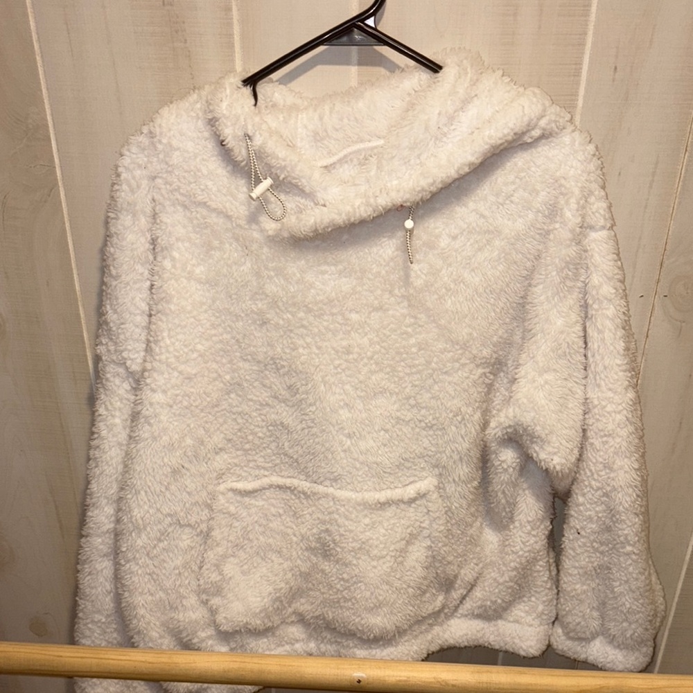 Cozy White Fleece Pullover